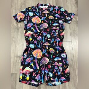🆕 Neon Mushroom Funny Male Romper Size M